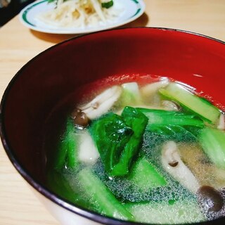 しめじと小松菜の中華スープ